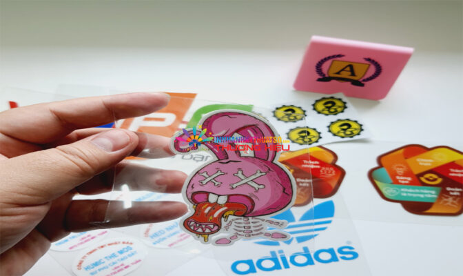 In sticker trong suốt